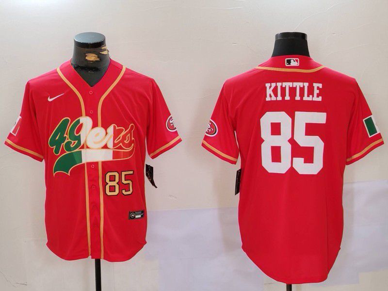 Men San Francisco 49ers 85 Kittle Red Second generation Mexican Joint Name 2024 Nike Limited NFL Jersey style 2